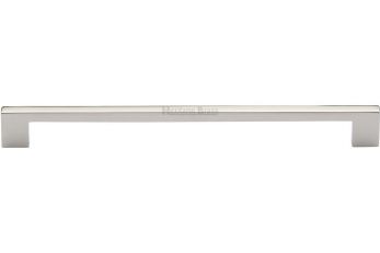 Heritage Brass Cabinet Pull Metro Design 256mm CTC Polished Nickel Finish | C0337 256-PNF